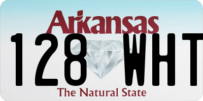 AR license plate 128WHT