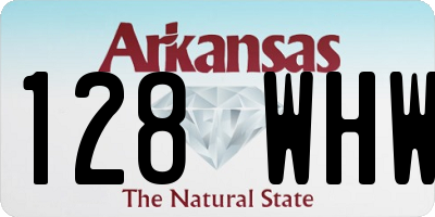 AR license plate 128WHW