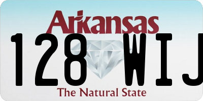 AR license plate 128WIJ