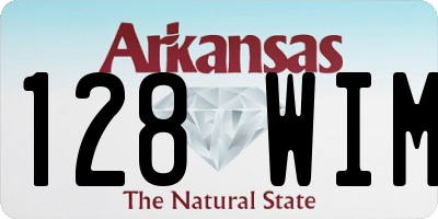 AR license plate 128WIM