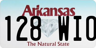 AR license plate 128WIO