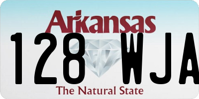 AR license plate 128WJA