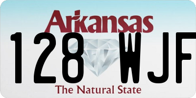 AR license plate 128WJF