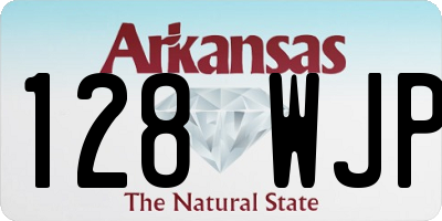 AR license plate 128WJP