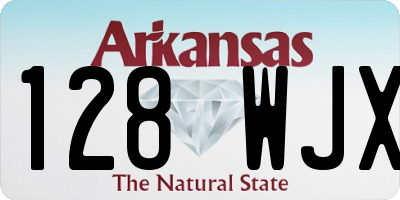 AR license plate 128WJX