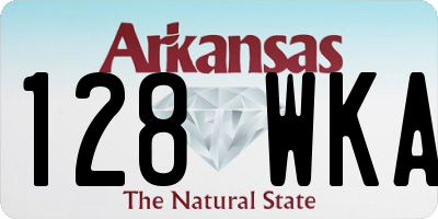 AR license plate 128WKA