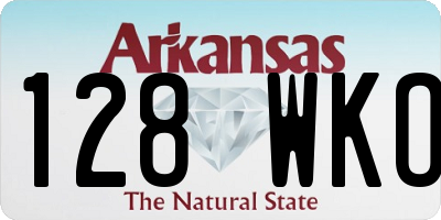 AR license plate 128WKO