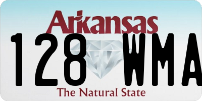 AR license plate 128WMA