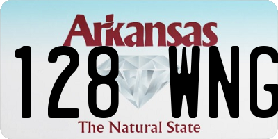 AR license plate 128WNG
