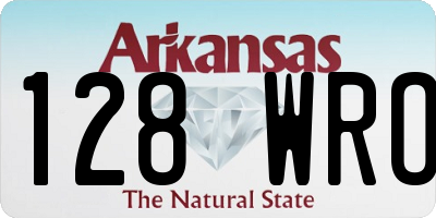 AR license plate 128WRO