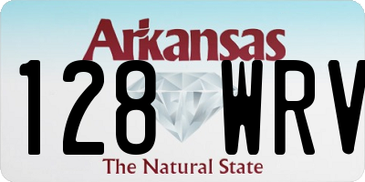 AR license plate 128WRV