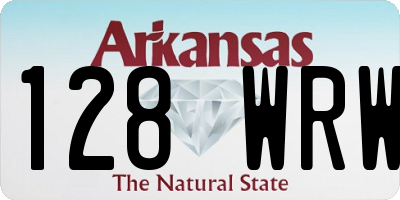 AR license plate 128WRW