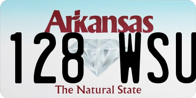 AR license plate 128WSU