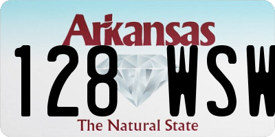 AR license plate 128WSW