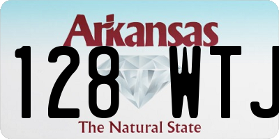 AR license plate 128WTJ