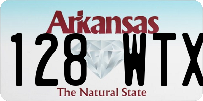 AR license plate 128WTX