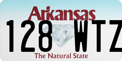 AR license plate 128WTZ