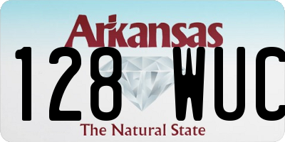 AR license plate 128WUC