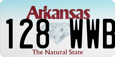 AR license plate 128WWB