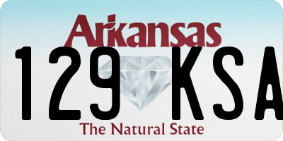 AR license plate 129KSA