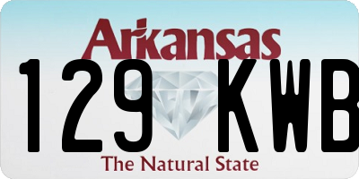 AR license plate 129KWB