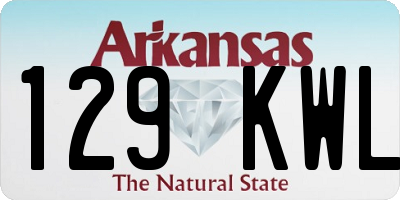 AR license plate 129KWL