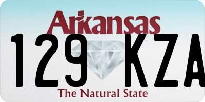 AR license plate 129KZA