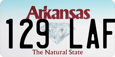 AR license plate 129LAF