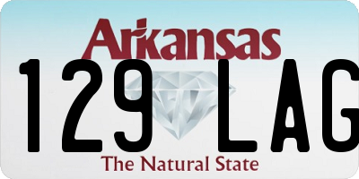 AR license plate 129LAG