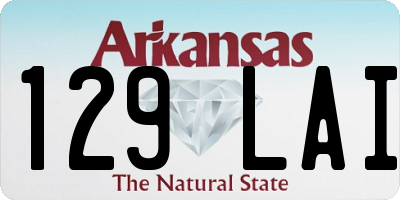 AR license plate 129LAI