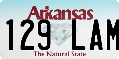 AR license plate 129LAM