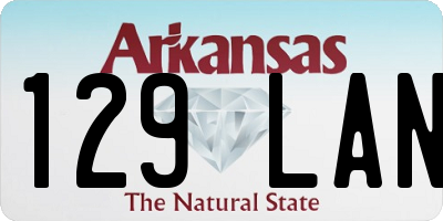 AR license plate 129LAN