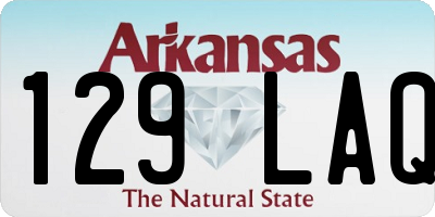 AR license plate 129LAQ
