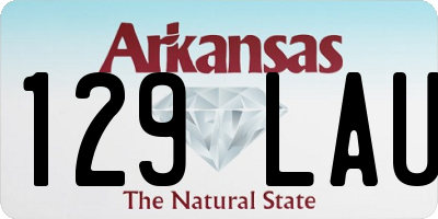 AR license plate 129LAU