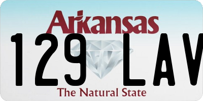 AR license plate 129LAV