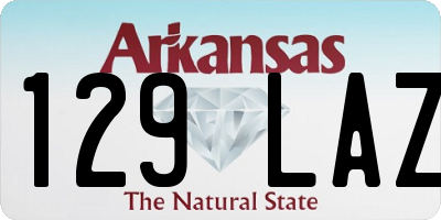 AR license plate 129LAZ