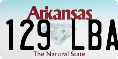 AR license plate 129LBA