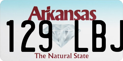 AR license plate 129LBJ