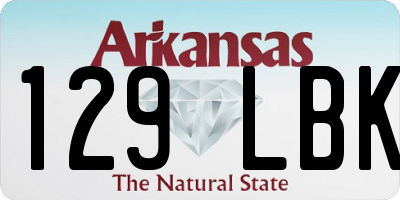 AR license plate 129LBK