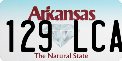 AR license plate 129LCA