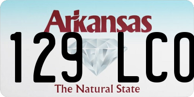 AR license plate 129LCO
