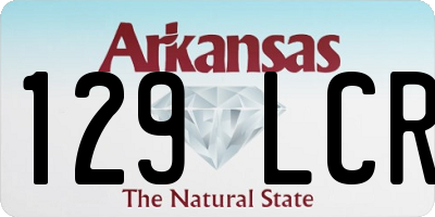 AR license plate 129LCR