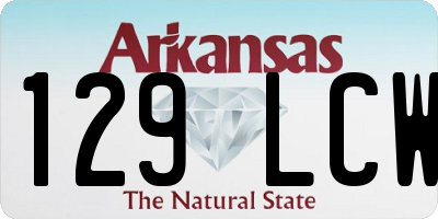 AR license plate 129LCW