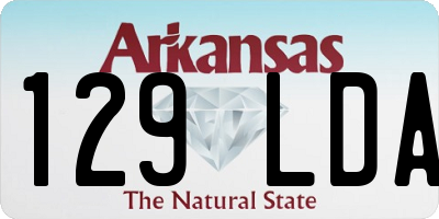 AR license plate 129LDA