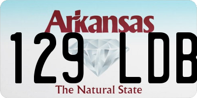 AR license plate 129LDB
