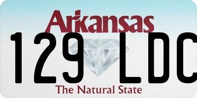 AR license plate 129LDC