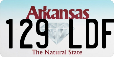 AR license plate 129LDF