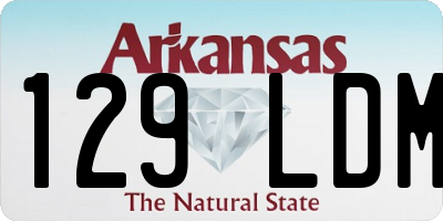 AR license plate 129LDM