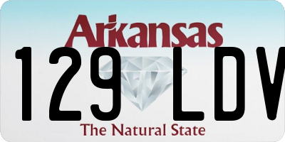 AR license plate 129LDV