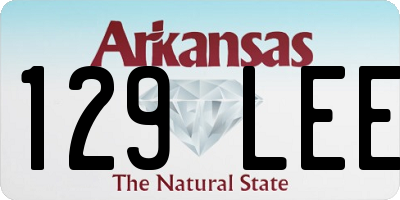 AR license plate 129LEE